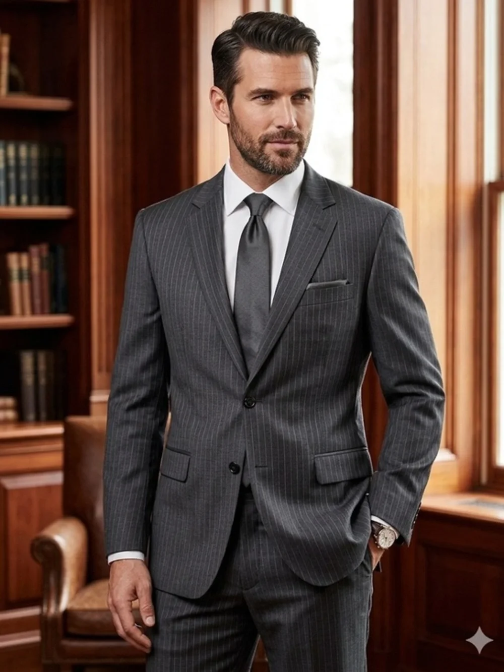 Arnold Brant Saks 44R Wool Cashmere Gray Blue Stripe Sports Coat Jacket 44 R